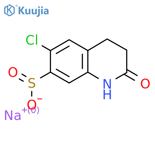 Sodium 6-chloro-2-oxo-1,2,3,4-tetrahydroquinoline-7-sulfinate structure