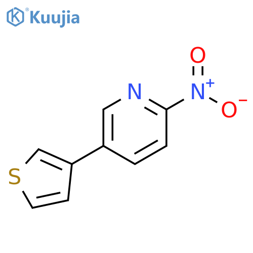Pyridine, 2-nitro-5-(3-thienyl)- structure