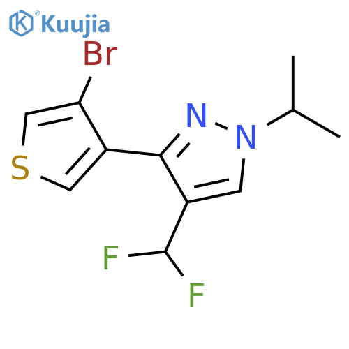3-(4-bromothiophen-3-yl)-4-(difluoromethyl)-1-(propan-2-yl)-1H-pyrazole structure