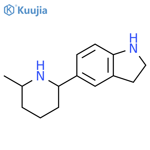 1H-Indole, 2,3-dihydro-5-(6-methyl-2-piperidinyl)- structure