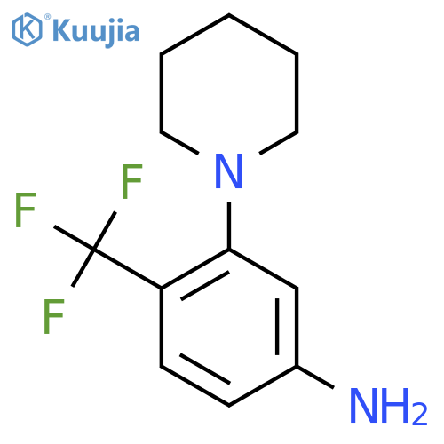 Benzenamine, 3-(1-piperidinyl)-4-(trifluoromethyl)- structure