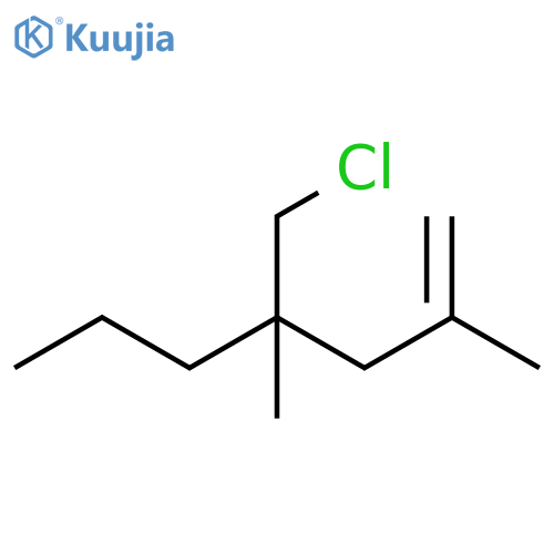 1-Heptene, 4-(chloromethyl)-2,4-dimethyl- structure