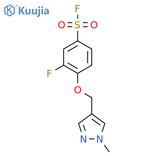 3-fluoro-4-[(1-methyl-1H-pyrazol-4-yl)methoxy]benzene-1-sulfonyl fluoride structure