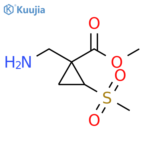 methyl 1-(aminomethyl)-2-methanesulfonylcyclopropane-1-carboxylate structure