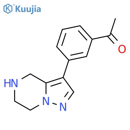 1-(3-{4H,5H,6H,7H-pyrazolo[1,5-a]pyrazin-3-yl}phenyl)ethan-1-one structure