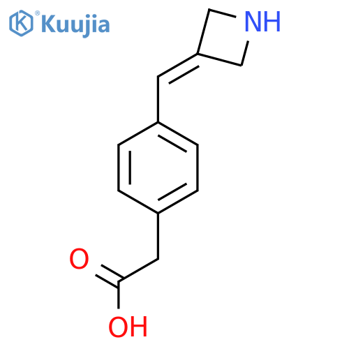 2-{4-[(Azetidin-3-ylidene)methyl]phenyl}acetic acid structure