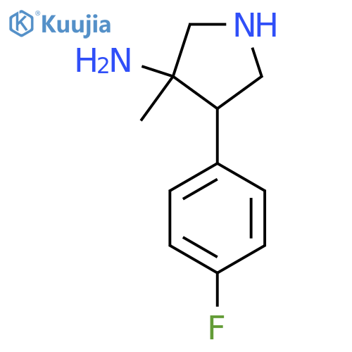 3-Pyrrolidinamine, 4-(4-fluorophenyl)-3-methyl- structure
