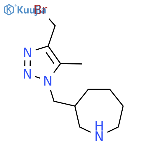 3-{[4-(bromomethyl)-5-methyl-1H-1,2,3-triazol-1-yl]methyl}azepane structure