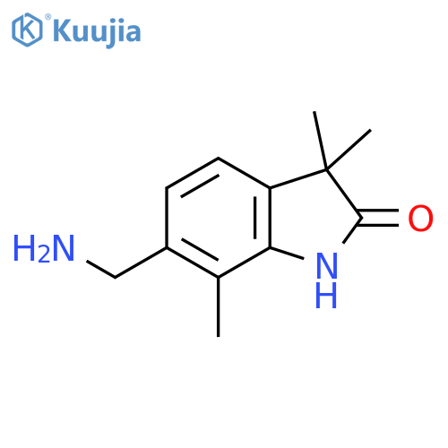 2H-Indol-2-one, 6-(aminomethyl)-1,3-dihydro-3,3,7-trimethyl- structure