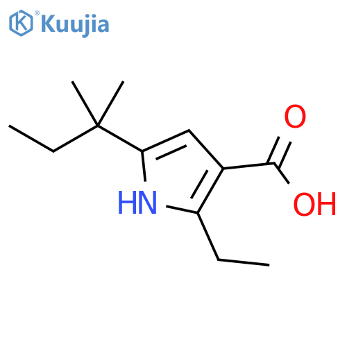 1H-Pyrrole-3-carboxylic acid, 5-(1,1-dimethylpropyl)-2-ethyl- structure