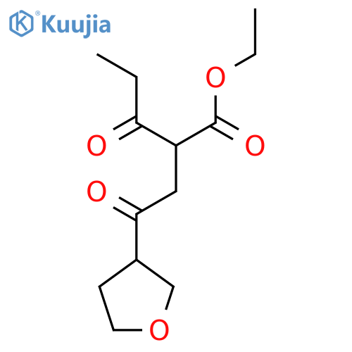 ethyl 3-oxo-2-2-oxo-2-(oxolan-3-yl)ethylpentanoate structure