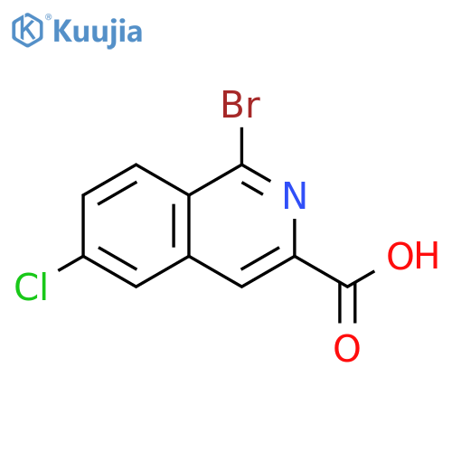 3-Isoquinolinecarboxylic acid, 1-bromo-6-chloro- structure