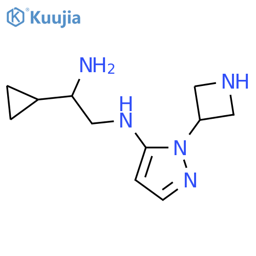 N2-1-(azetidin-3-yl)-1H-pyrazol-5-yl-1-cyclopropylethane-1,2-diamine structure