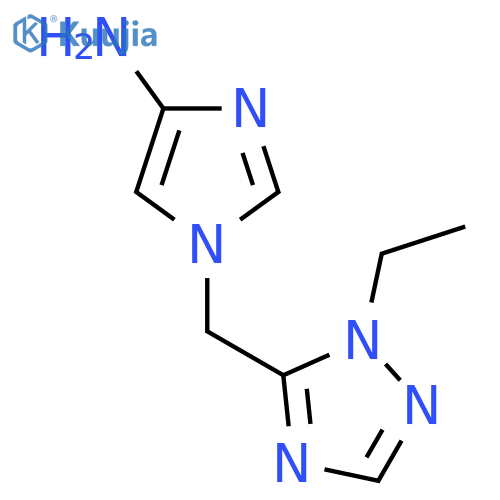 1-(1-ethyl-1H-1,2,4-triazol-5-yl)methyl-1H-imidazol-4-amine structure
