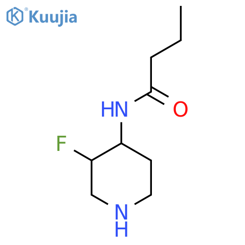 N-(3-fluoropiperidin-4-yl)butanamide structure