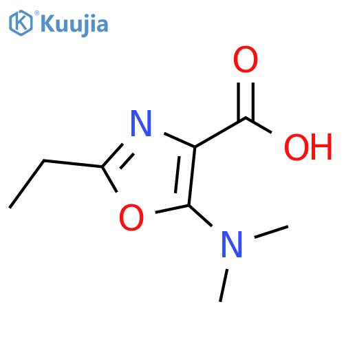 4-Oxazolecarboxylic acid, 5-(dimethylamino)-2-ethyl- structure
