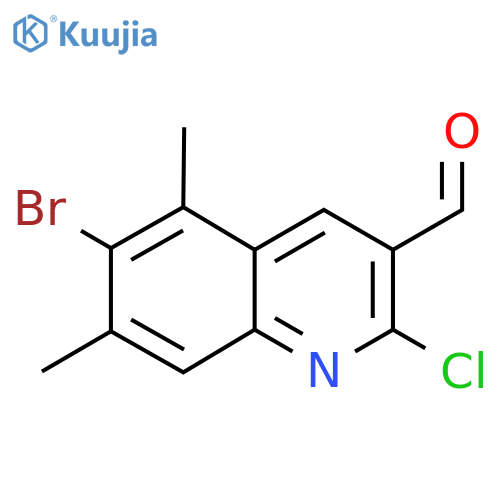 6-Bromo-2-chloro-5,7-dimethylquinoline-3-carbaldehyde structure