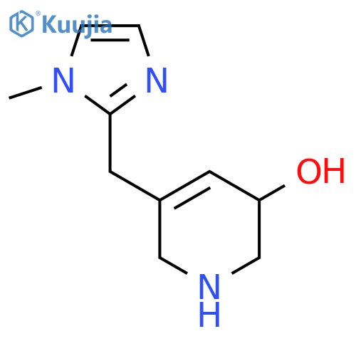 5-[(1-methyl-1H-imidazol-2-yl)methyl]-1,2,3,6-tetrahydropyridin-3-ol structure