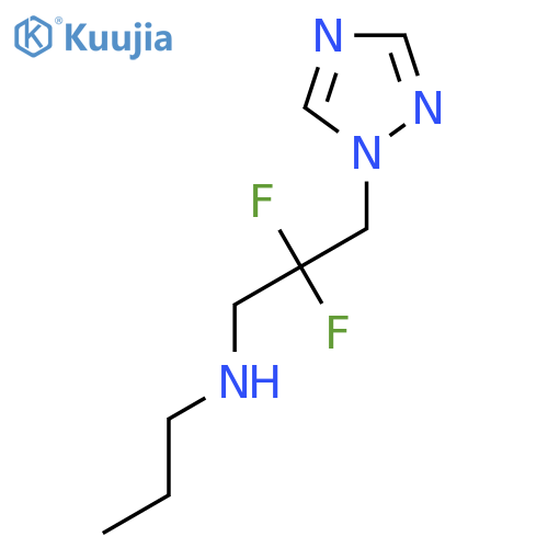 2,2-difluoro-N-propyl-3-(1,2,4-triazol-1-yl)propan-1-amine structure