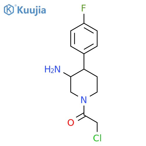 1-[3-Amino-4-(4-fluorophenyl)piperidin-1-yl]-2-chloroethanone structure