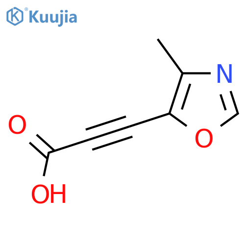 3-(4-Methyl-1,3-oxazol-5-yl)prop-2-ynoic acid structure