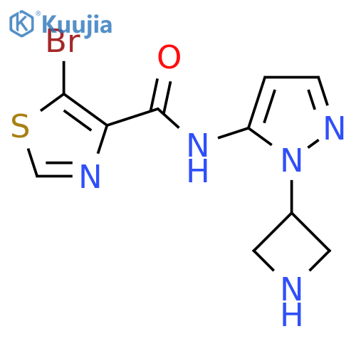 N-1-(azetidin-3-yl)-1H-pyrazol-5-yl-5-bromo-1,3-thiazole-4-carboxamide structure