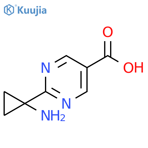 5-Pyrimidinecarboxylic acid, 2-(1-aminocyclopropyl)- structure