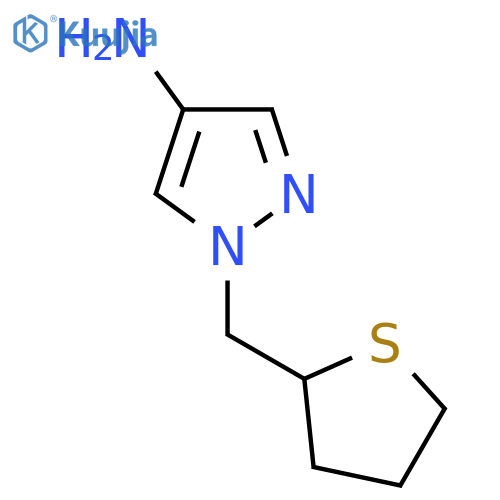 1-(thiolan-2-yl)methyl-1H-pyrazol-4-amine structure