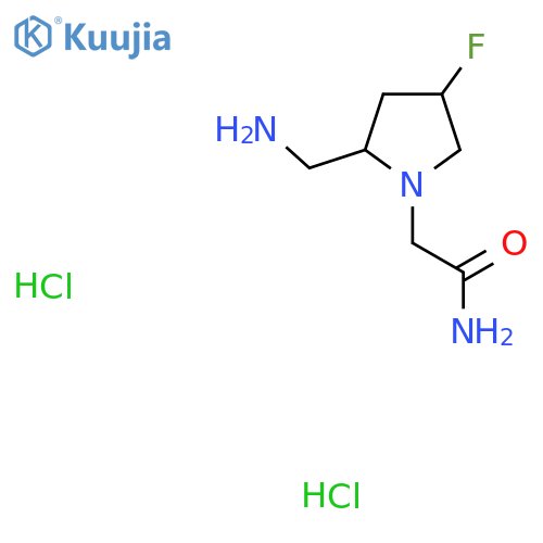 2-[2-(Aminomethyl)-4-fluoropyrrolidin-1-yl]acetamide dihydrochloride structure