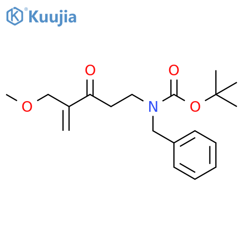 Carbamic acid, N-[4-(methoxymethyl)-3-oxo-4-penten-1-yl]-N-(phenylmethyl)-, 1,1-dimethylethyl ester structure