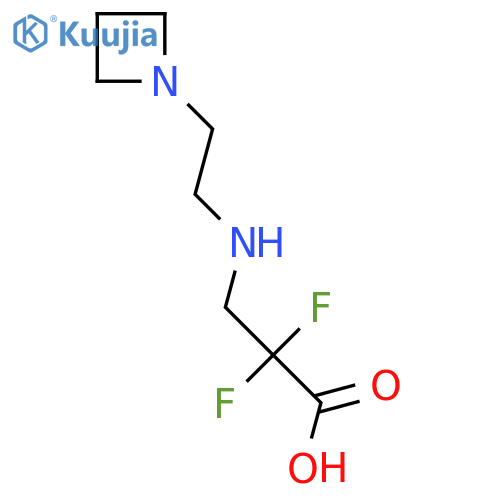 Propanoic acid, 3-[[2-(1-azetidinyl)ethyl]amino]-2,2-difluoro- structure