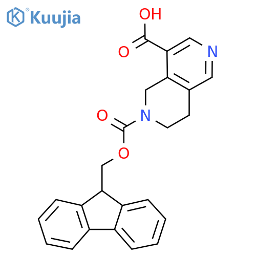6-{[(9H-fluoren-9-yl)methoxy]carbonyl}-5,6,7,8-tetrahydro-2,6-naphthyridine-4-carboxylic acid structure