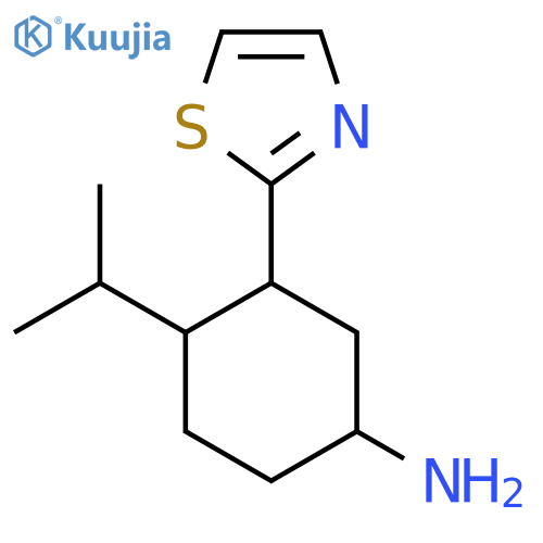 4-(Propan-2-yl)-3-(1,3-thiazol-2-yl)cyclohexan-1-amine structure
