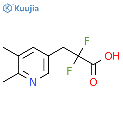 3-(5,6-dimethylpyridin-3-yl)-2,2-difluoropropanoic acid structure