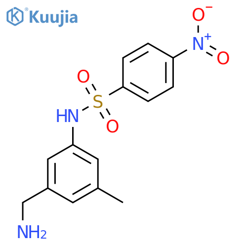 N-[3-(aminomethyl)-5-methylphenyl]-4-nitrobenzene-1-sulfonamide structure