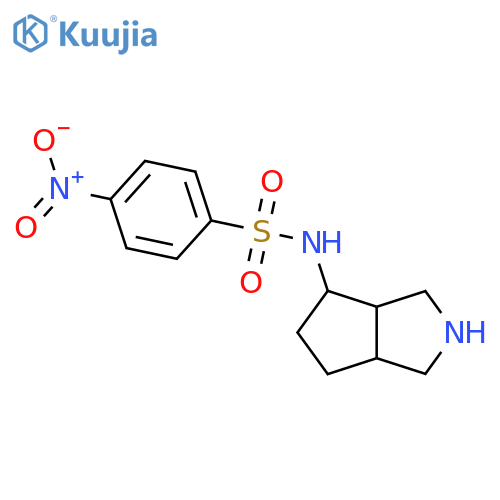 4-nitro-N-{octahydrocyclopenta[c]pyrrol-4-yl}benzene-1-sulfonamide structure