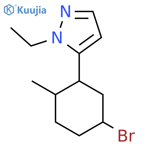 5-(5-bromo-2-methylcyclohexyl)-1-ethyl-1H-pyrazole structure
