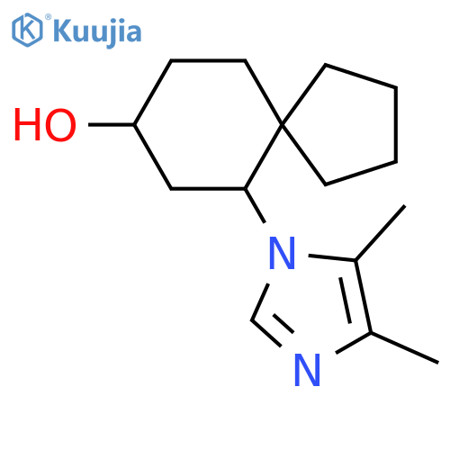6-(4,5-dimethyl-1H-imidazol-1-yl)spiro[4.5]decan-8-ol structure