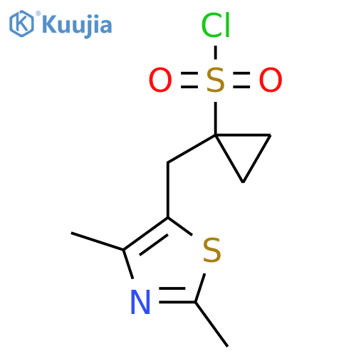 1-(dimethyl-1,3-thiazol-5-yl)methylcyclopropane-1-sulfonyl chloride structure