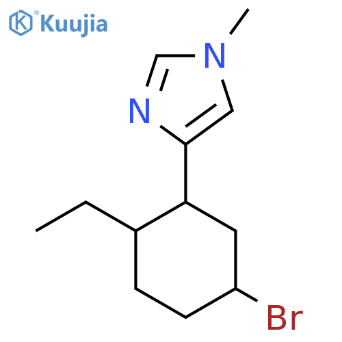 4-(5-bromo-2-ethylcyclohexyl)-1-methyl-1H-imidazole structure