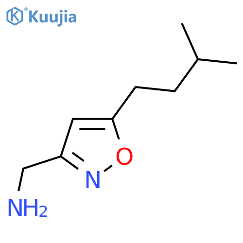 [5-(3-Methylbutyl)-1,2-oxazol-3-yl]methanamine structure
