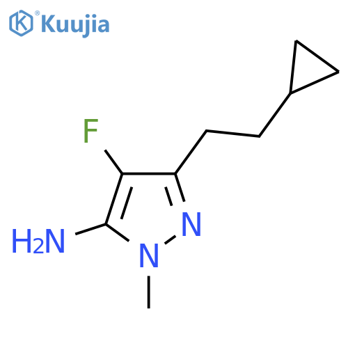 3-(2-cyclopropylethyl)-4-fluoro-1-methyl-1H-pyrazol-5-amine structure