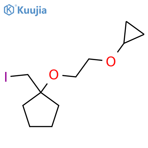 1-(2-cyclopropoxyethoxy)-1-(iodomethyl)cyclopentane structure