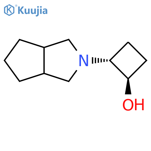 trans-2-{Octahydrocyclopenta[c]pyrrol-2-yl}cyclobutan-1-ol structure