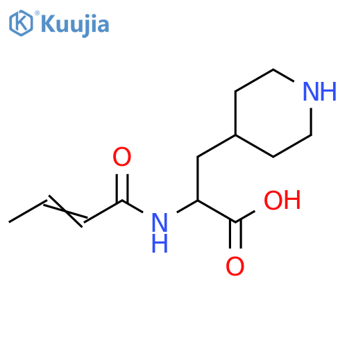 2-(but-2-enamido)-3-(piperidin-4-yl)propanoic acid structure
