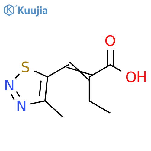 Butanoic acid, 2-[(4-methyl-1,2,3-thiadiazol-5-yl)methylene]- structure