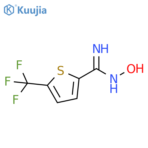 (Z)-N'-hydroxy-5-(trifluoromethyl)thiophene-2-carboximidamide structure