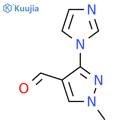 3-(1H-imidazol-1-yl)-1-methyl-1H-pyrazole-4-carbaldehyde structure