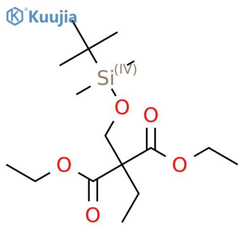 Diethyl 2-(tert-butyldimethylsilyloxy)methyl-2-ethylmalonate structure