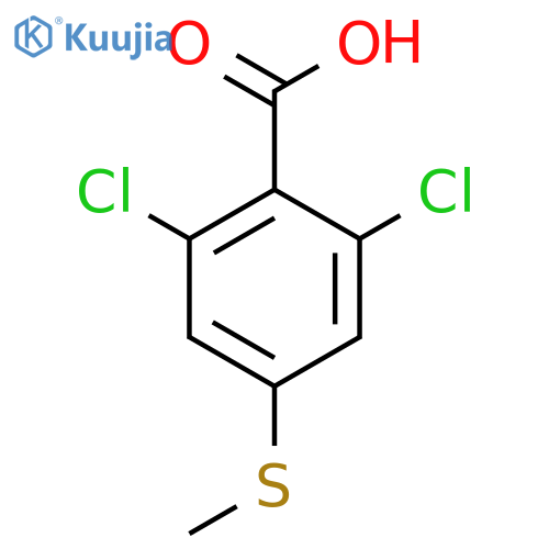 2,6-Dichloro-4-(methylsulfanyl)benzoic acid structure